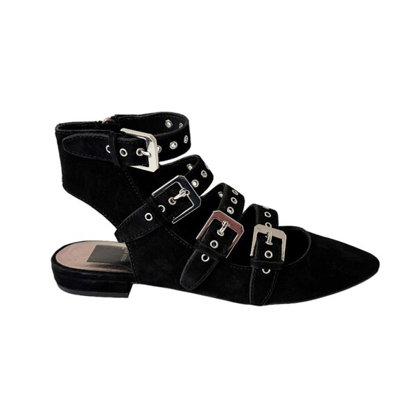 DOLCE VITA ELODIE SUEDE ANKLE STRAP FLATS, NIB - Picture 4 of 8